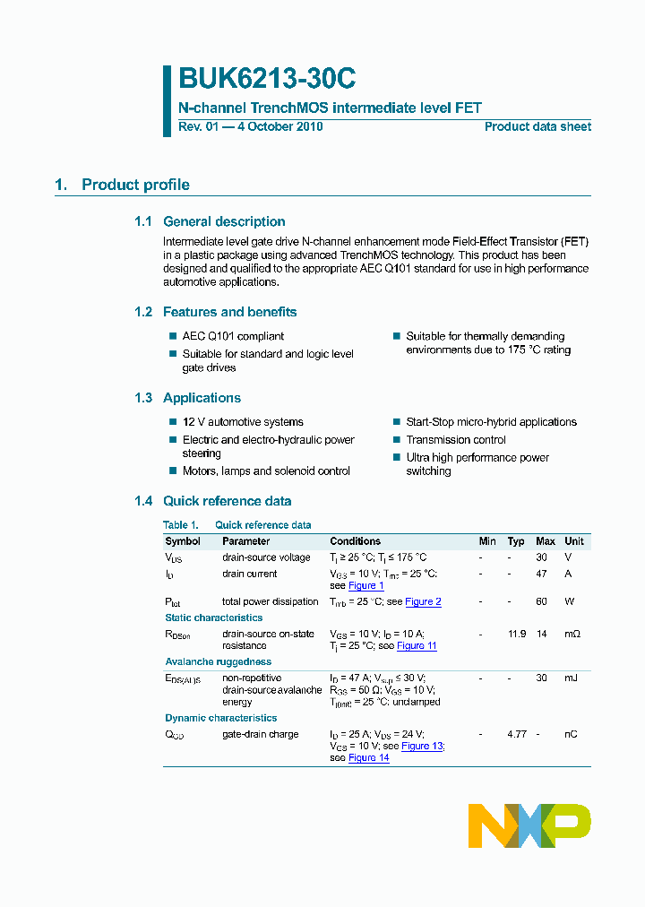 BUK6213-30C_4279677.PDF Datasheet