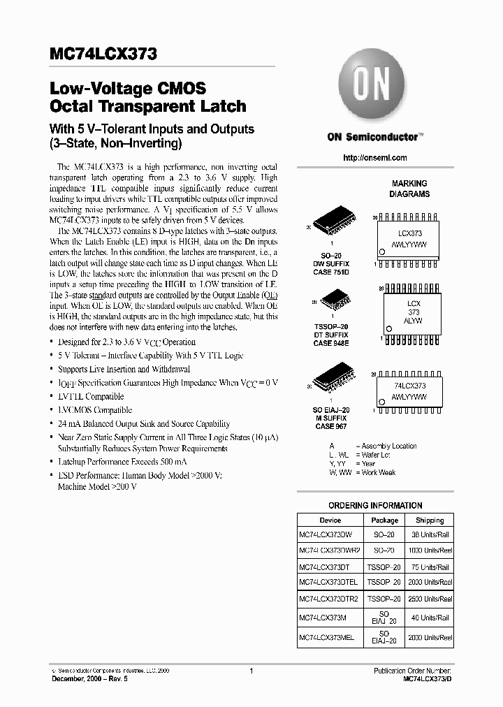 MC74LCX373-D_4281679.PDF Datasheet