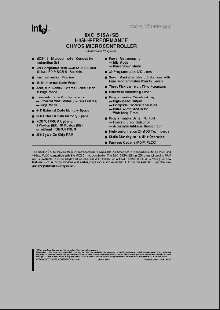 8XC151SA_4300320.PDF Datasheet