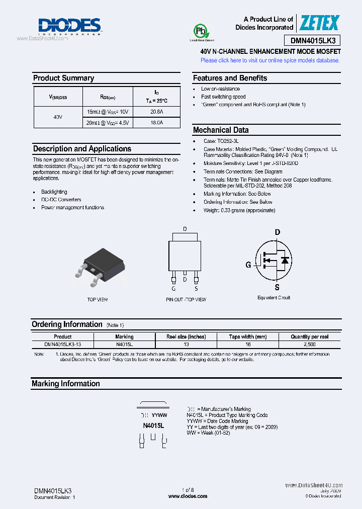 DMN4015LK3_4313745.PDF Datasheet