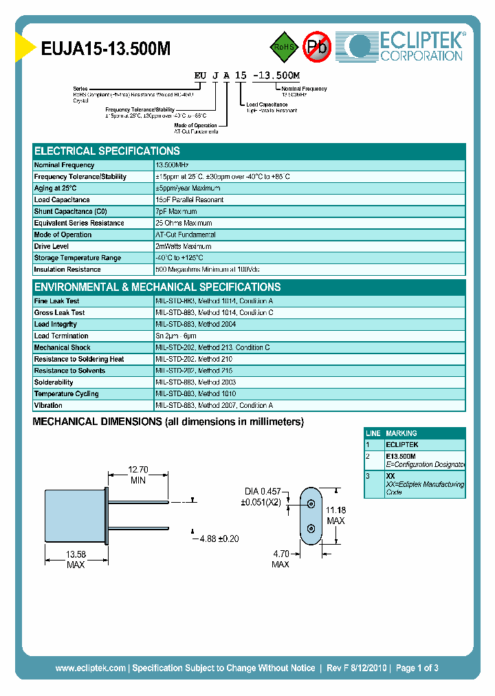 EUJA15-13500M_4314048.PDF Datasheet