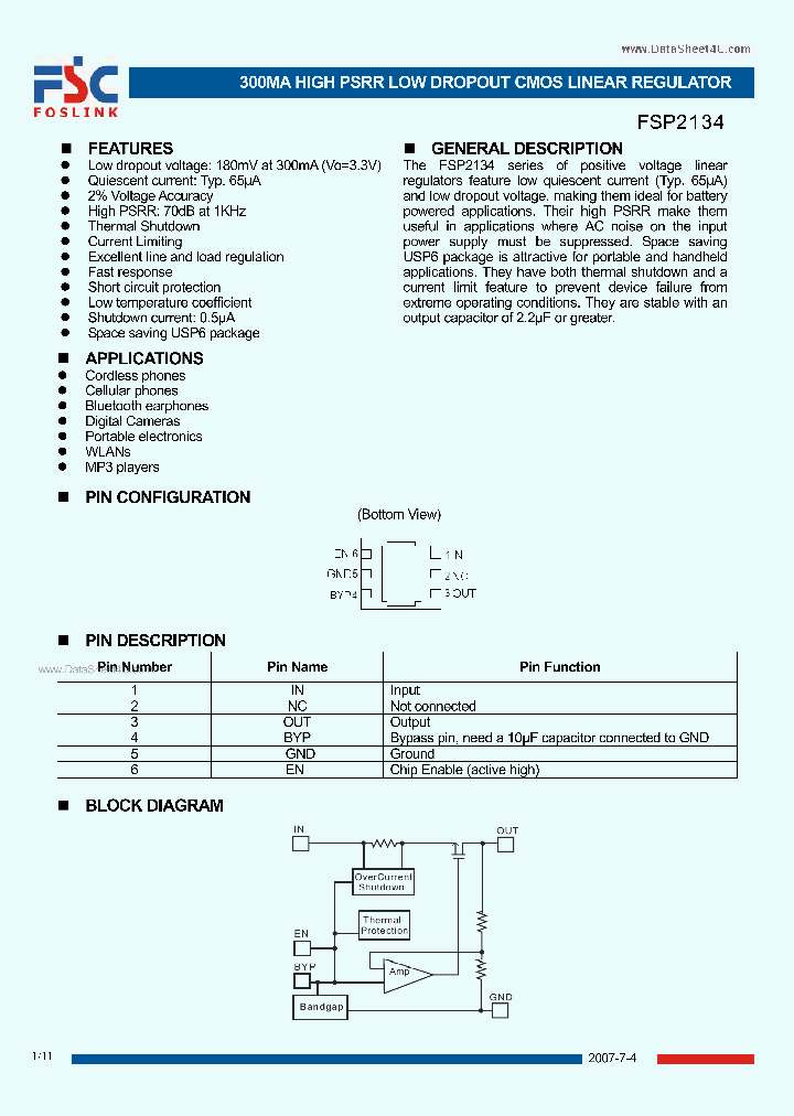 FSP2134_4326687.PDF Datasheet