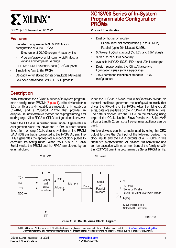 XC18V00-SERIES-OF-IN-SYSTEM-PROGRAMMABLE_4335507.PDF Datasheet