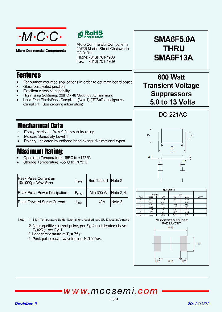 SMA6F50A12_4353594.PDF Datasheet