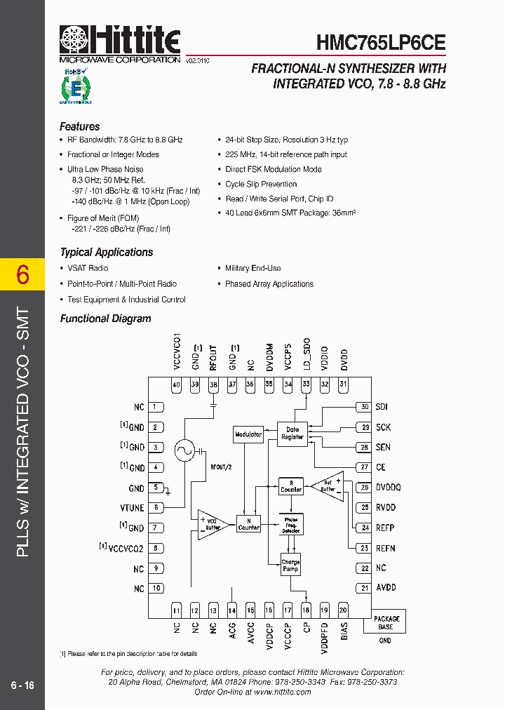 HMC765LP6CE10_4364657.PDF Datasheet