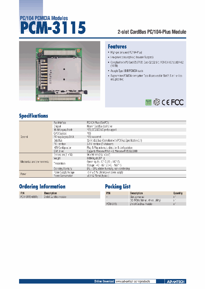 PCM-3115-00B1E_4375954.PDF Datasheet