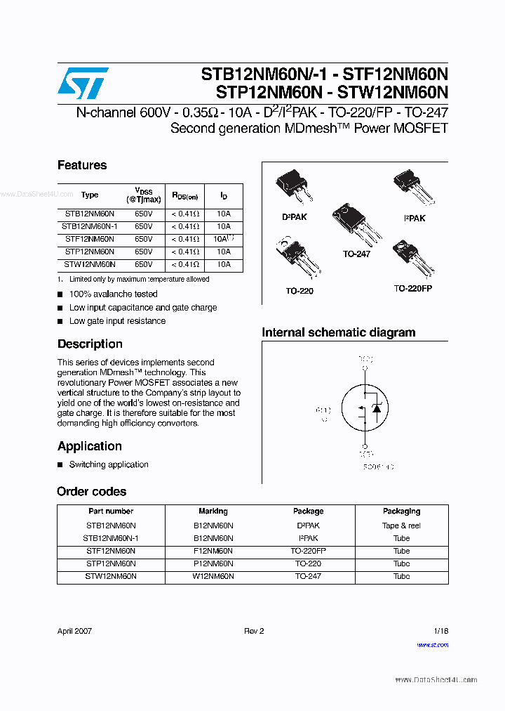 STF12NM60N_4377627.PDF Datasheet