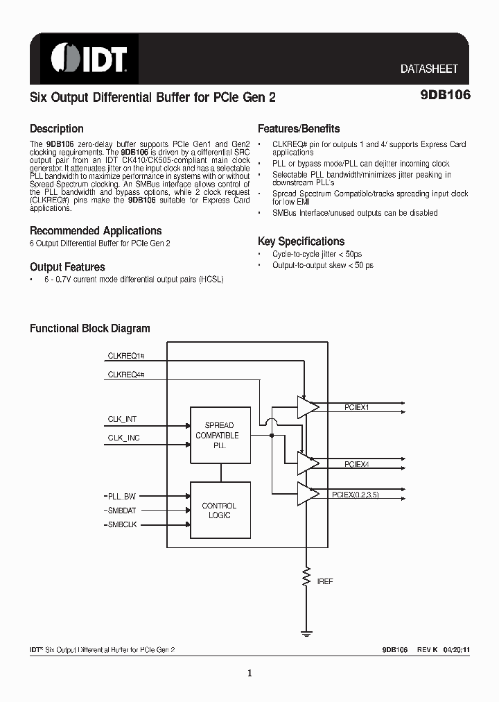 9DB106BFILF_4406311.PDF Datasheet