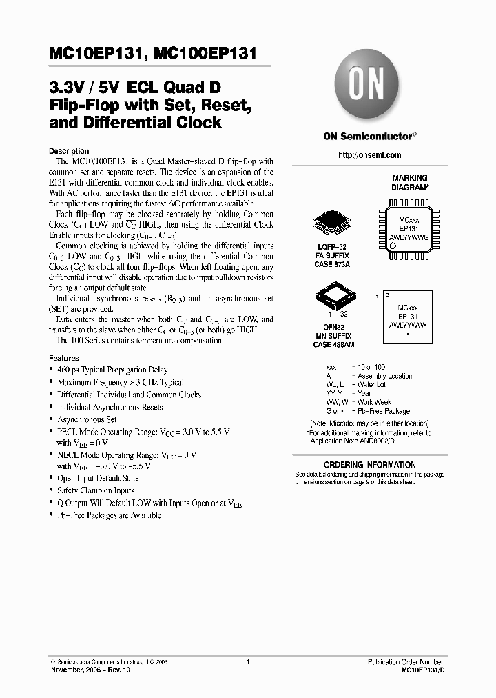 MC100EP131FAR2G_4433524.PDF Datasheet