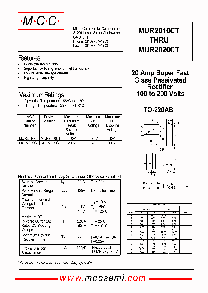 MUR2020CT_4441539.PDF Datasheet