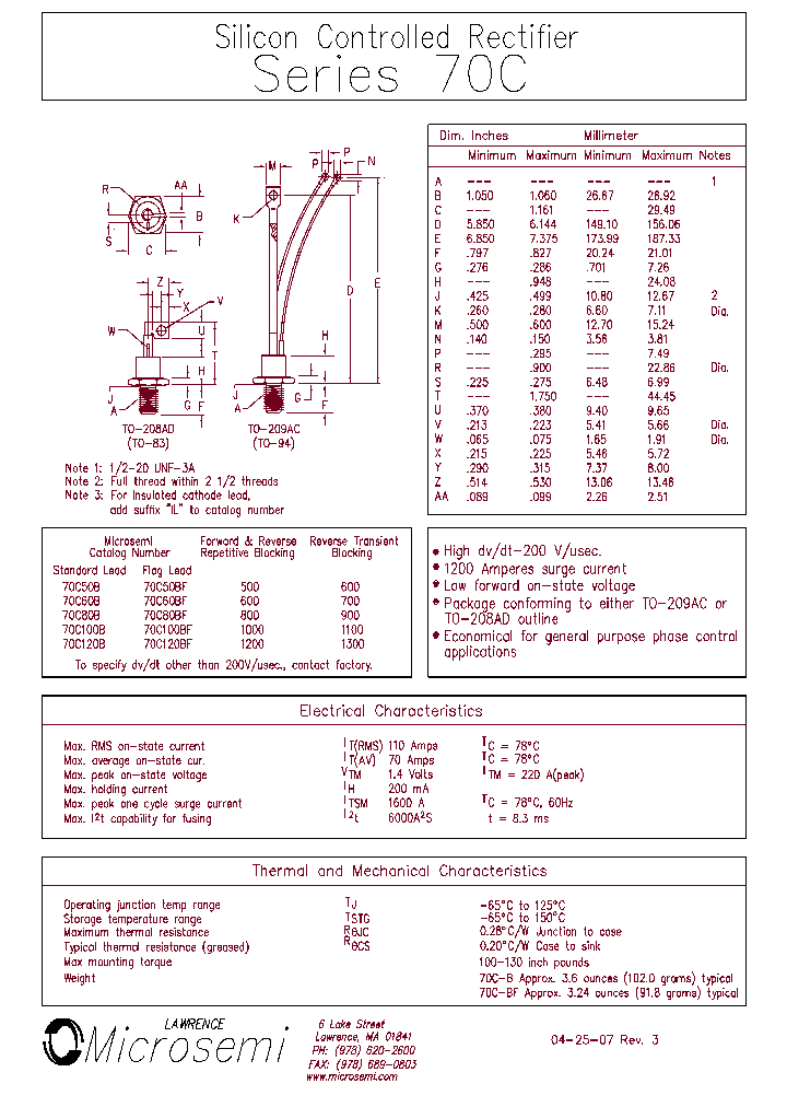 70C120BF_4484713.PDF Datasheet