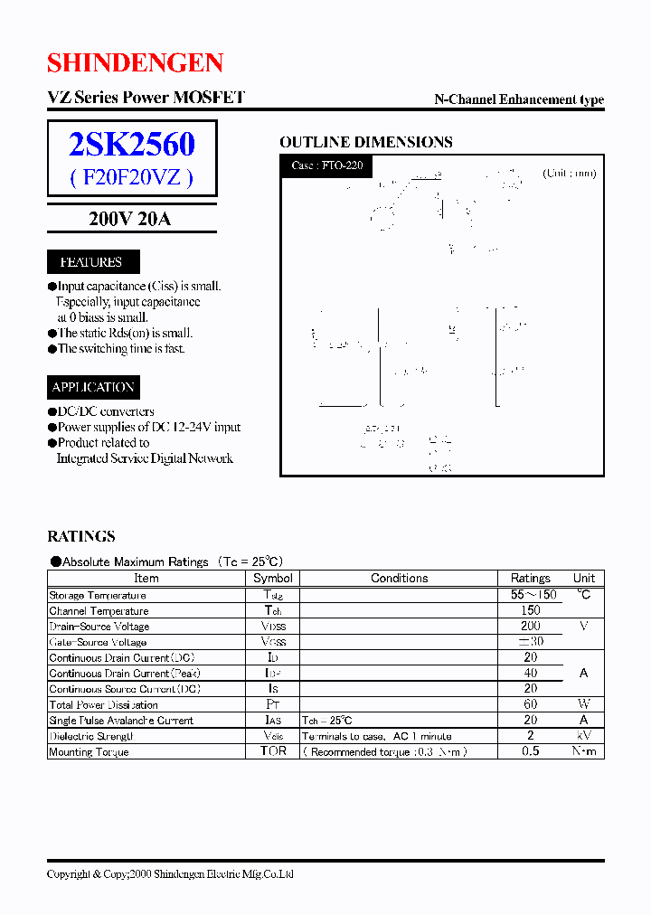 2SK2560_4507503.PDF Datasheet