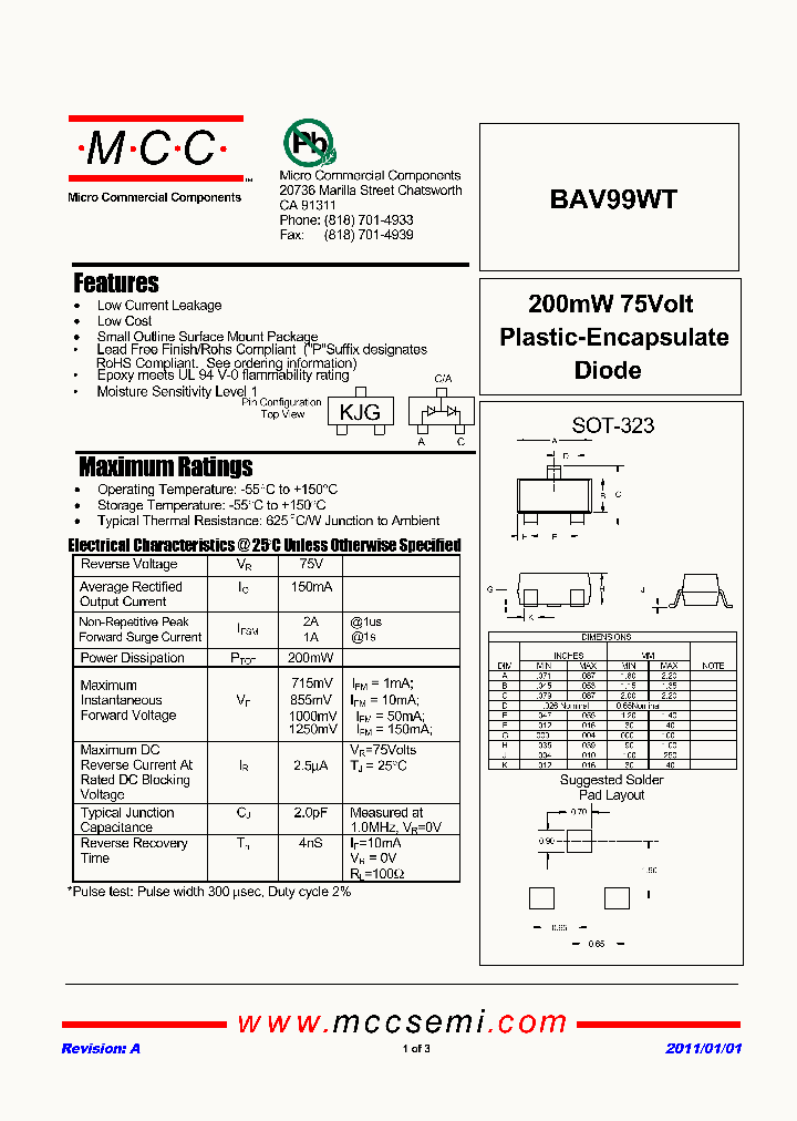 BAV99WT-TP_4511471.PDF Datasheet
