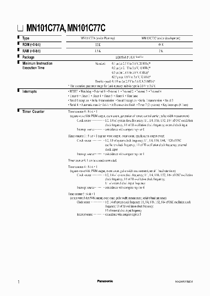 MN101C77C_4513182.PDF Datasheet