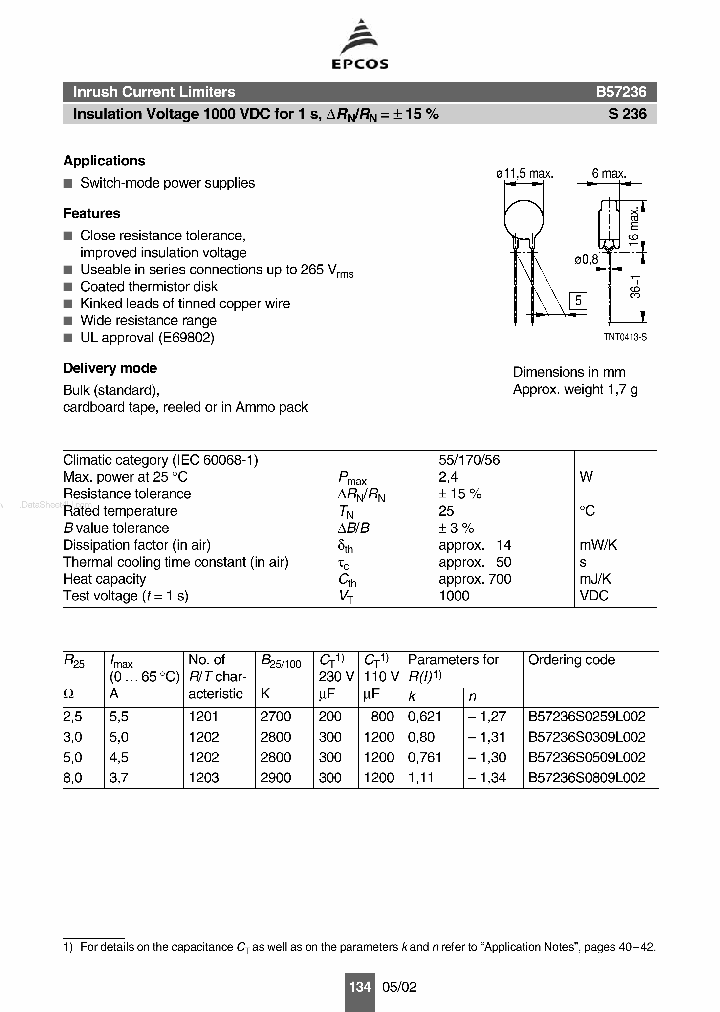 B57236S236_4514707.PDF Datasheet