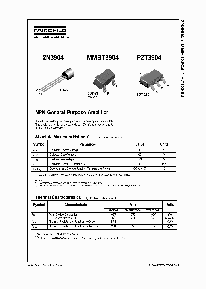 2N3904BUNL_4528077.PDF Datasheet