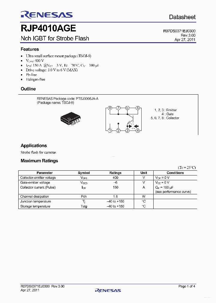 RJP4010AGE_4549596.PDF Datasheet