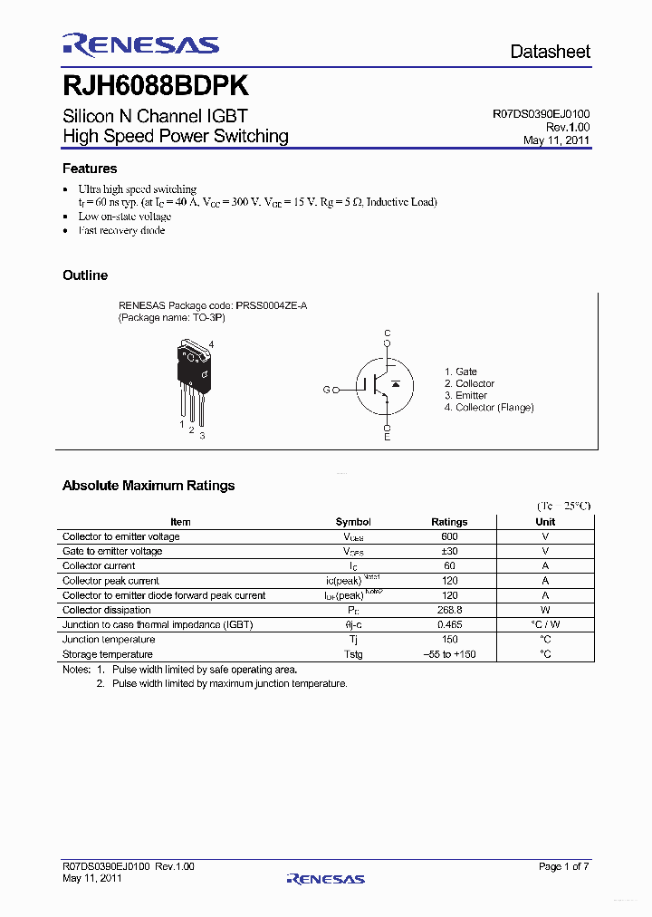 RJH6088BDPK_4562362.PDF Datasheet