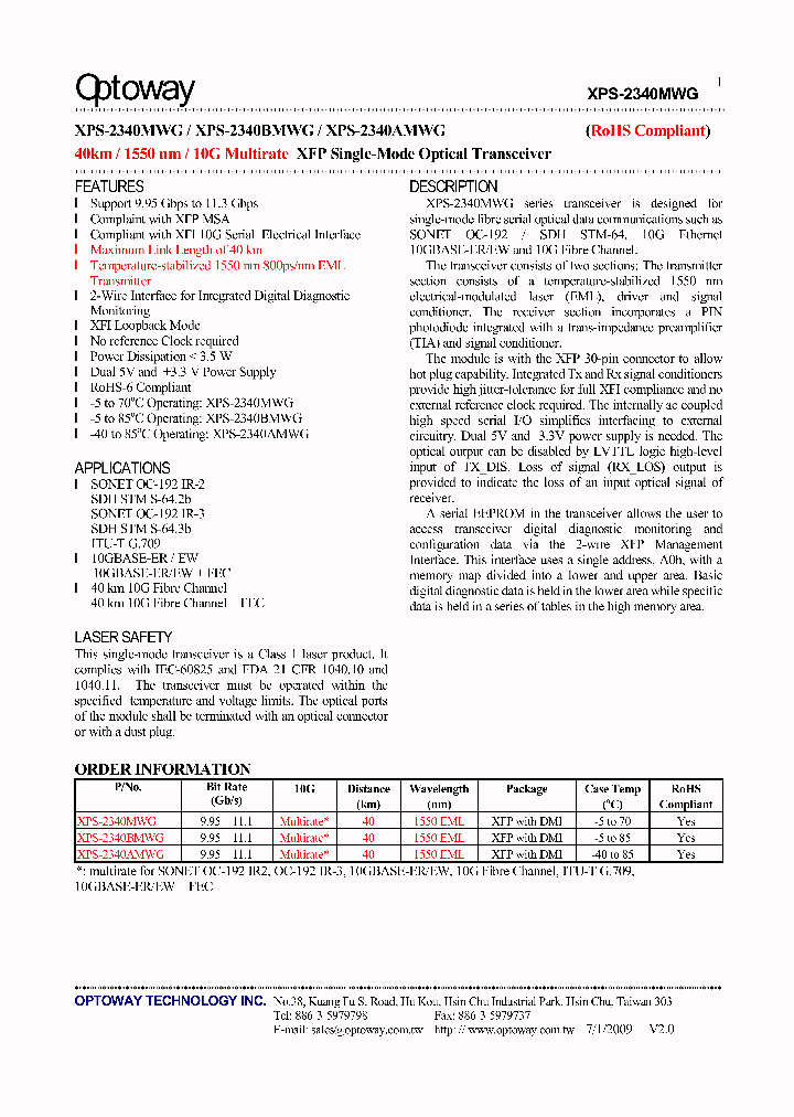 XPS-2340AMWG_4565966.PDF Datasheet