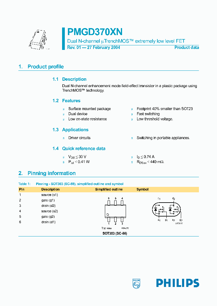 PMGD370XN_4571627.PDF Datasheet
