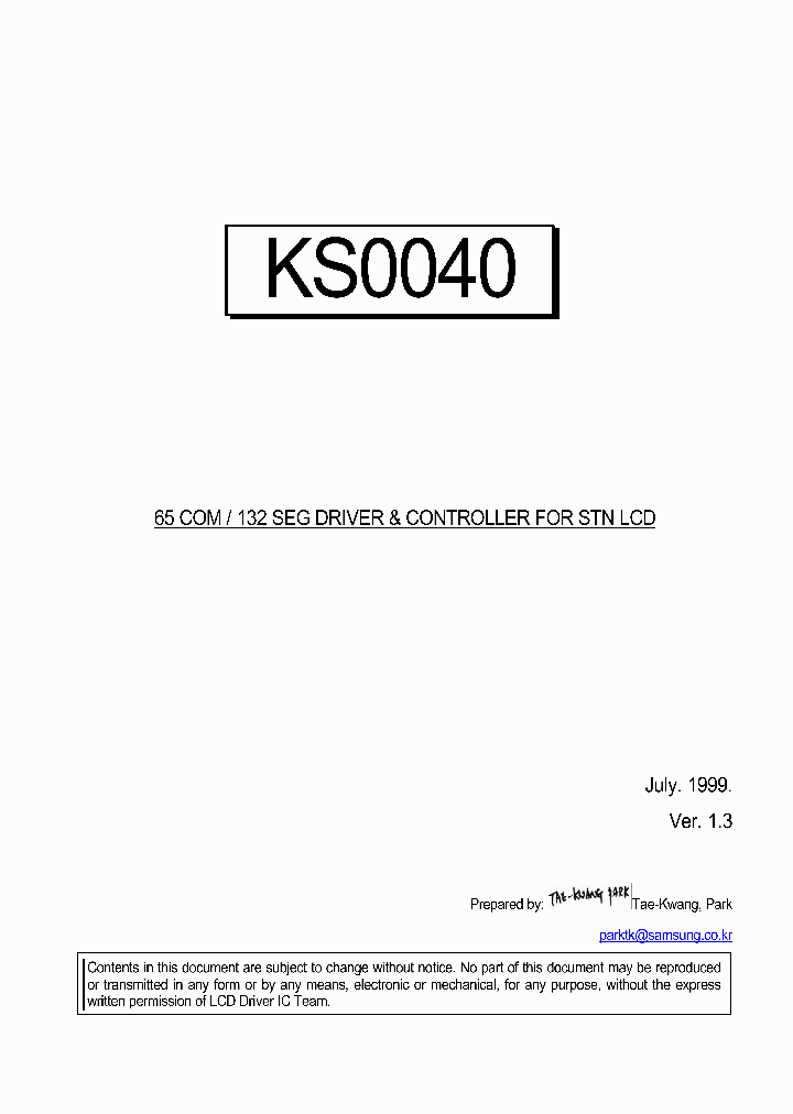 KS0040_4574594.PDF Datasheet