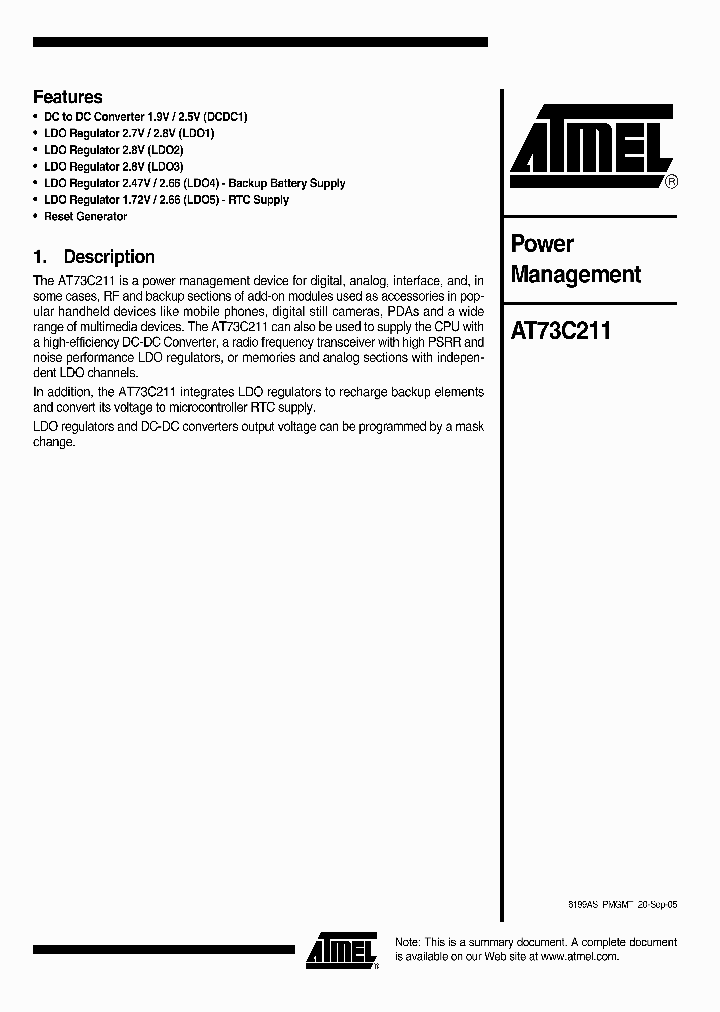 AT73C211_4578863.PDF Datasheet
