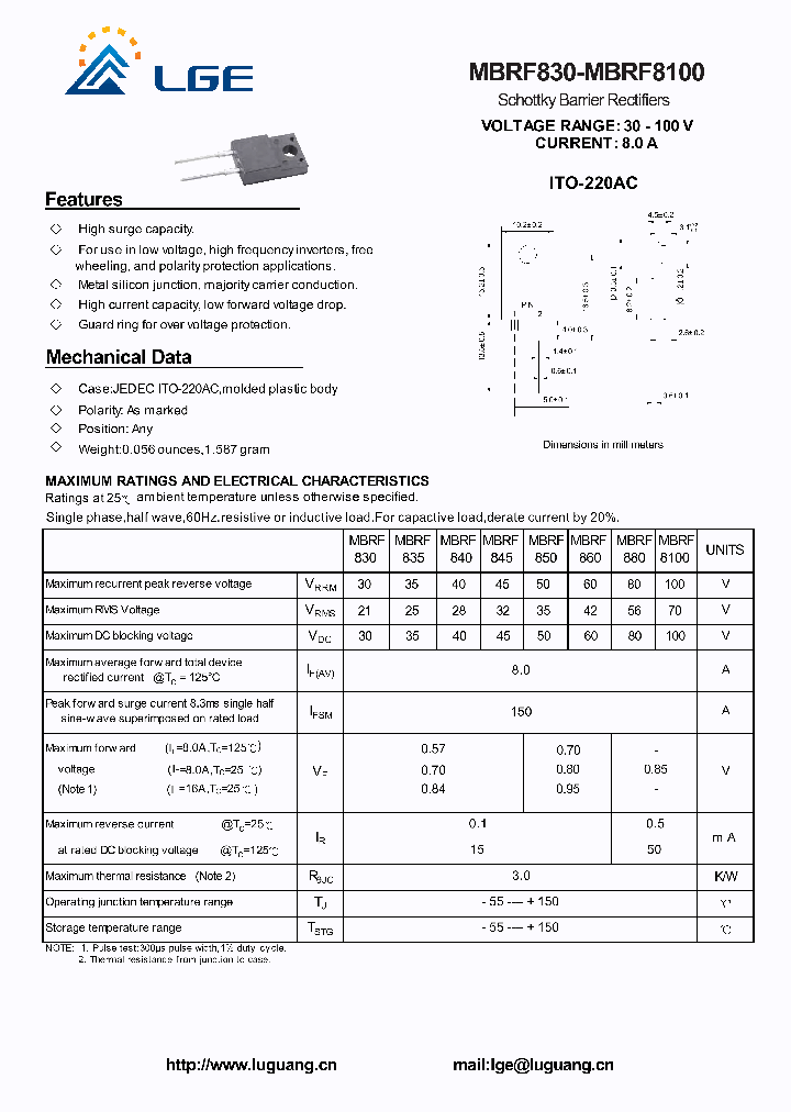 MBRF830_4582289.PDF Datasheet