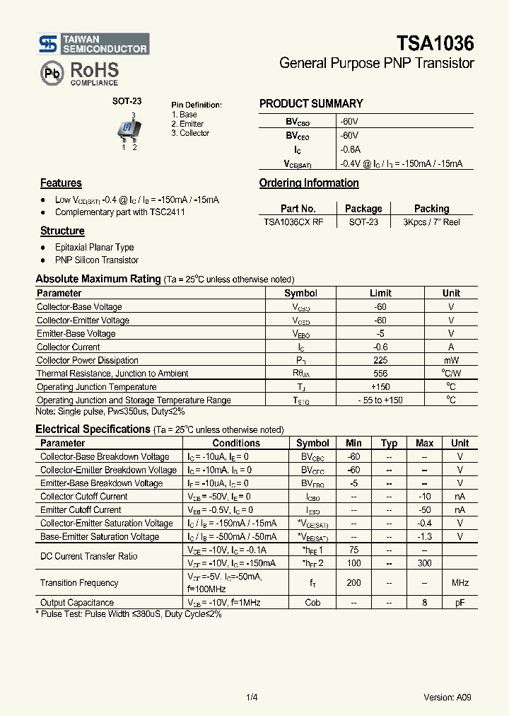 TSA1036CXRF_4598063.PDF Datasheet