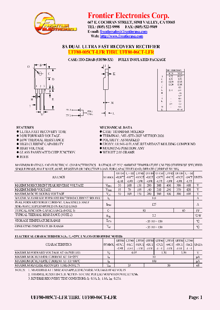 UFF80-01CT-LFR_4601434.PDF Datasheet