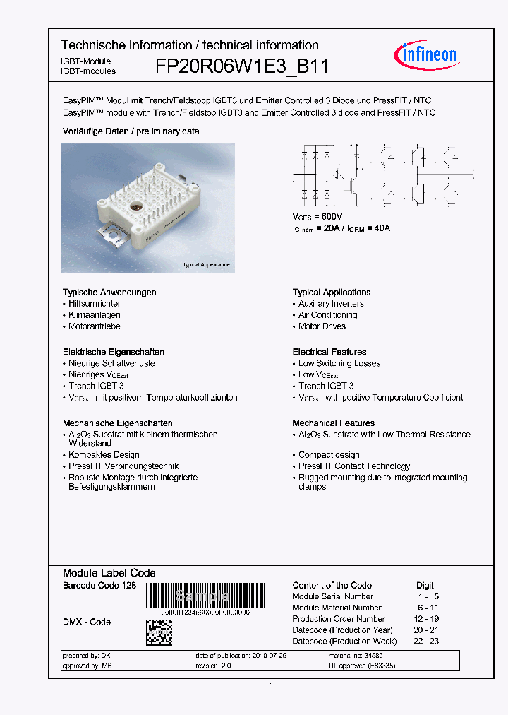 FP20R06W1E3B11_4613766.PDF Datasheet