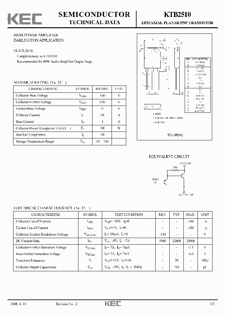 KTB251008_4650198.PDF Datasheet