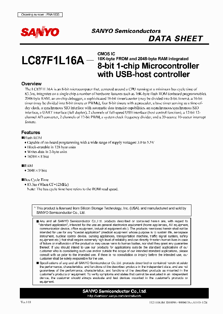LC87F1L16A_4659267.PDF Datasheet