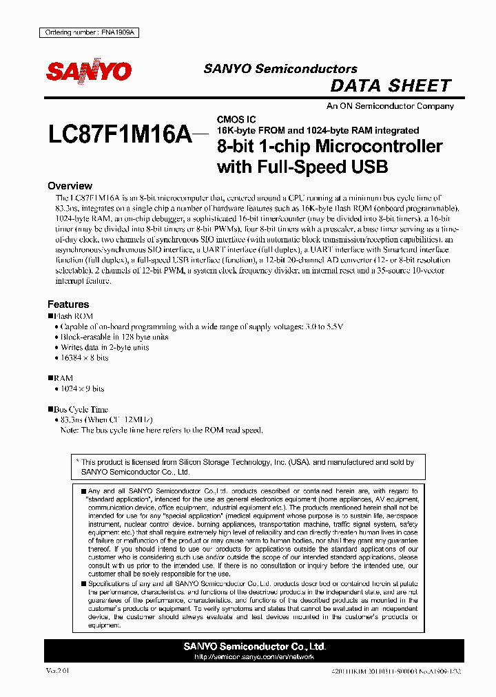 LC87F1M16A_4659268.PDF Datasheet