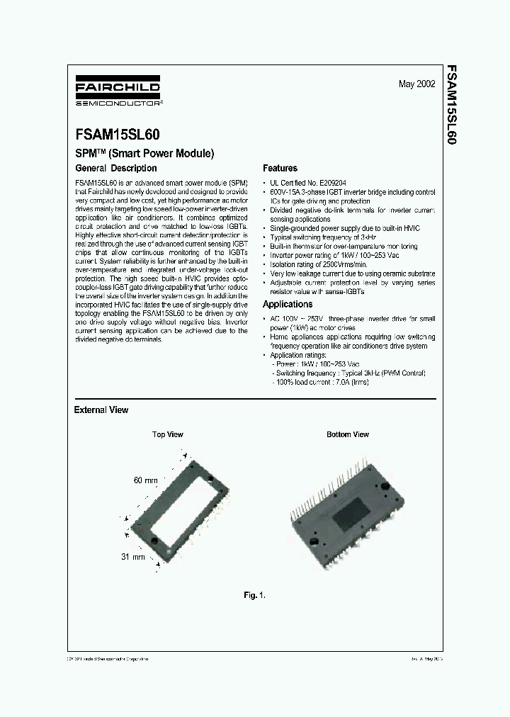 FSAM15SL60_4659894.PDF Datasheet