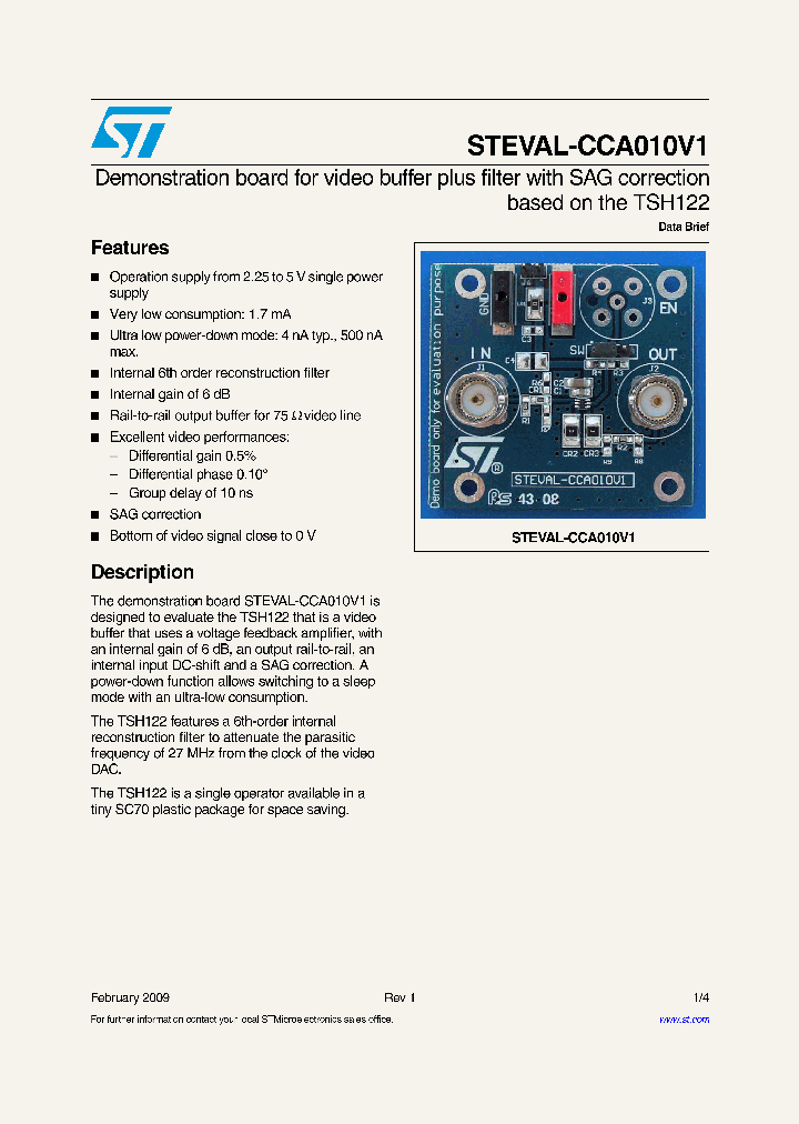 STEVAL-CCA010V1_4662792.PDF Datasheet