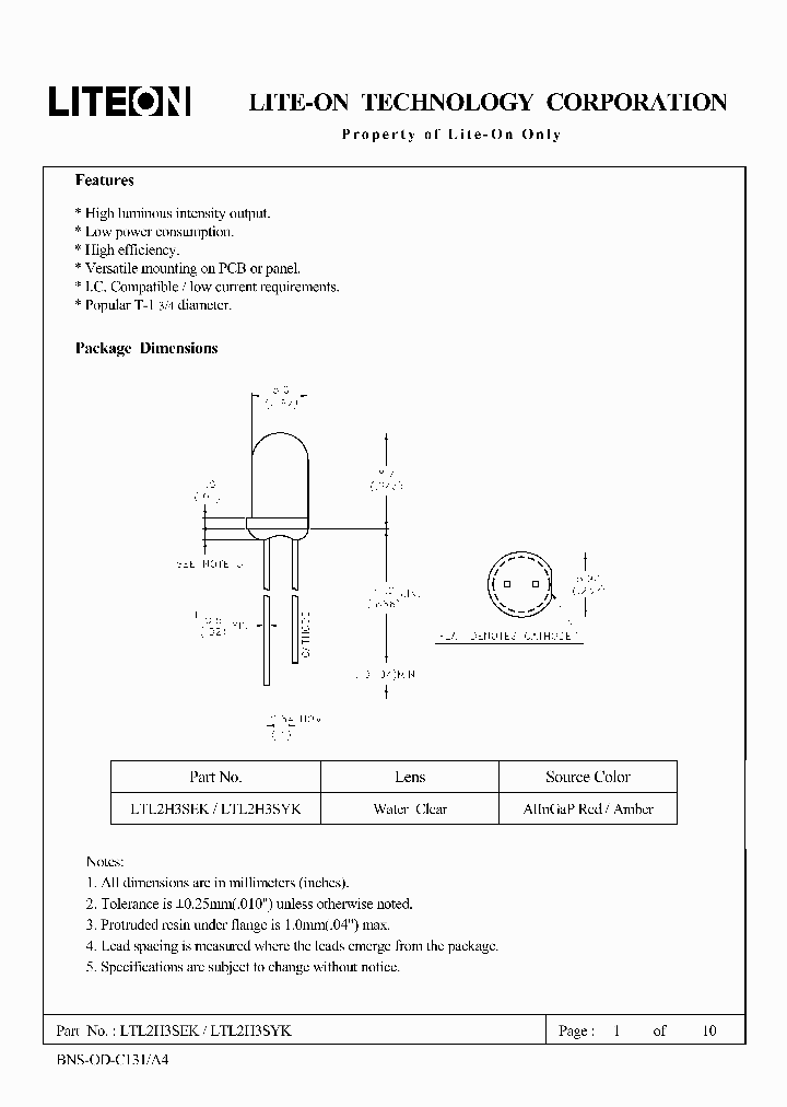 LTL2H3SEK_4676626.PDF Datasheet