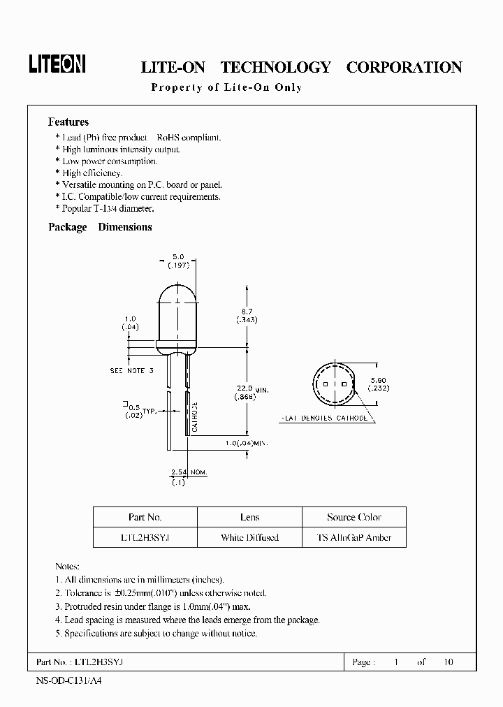 LTL2H3SYJ_4676627.PDF Datasheet