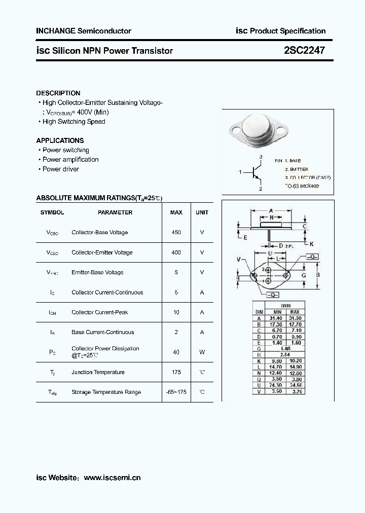 2SC2247_4683643.PDF Datasheet