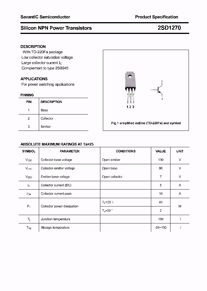 2SD1270_4684511.PDF Datasheet