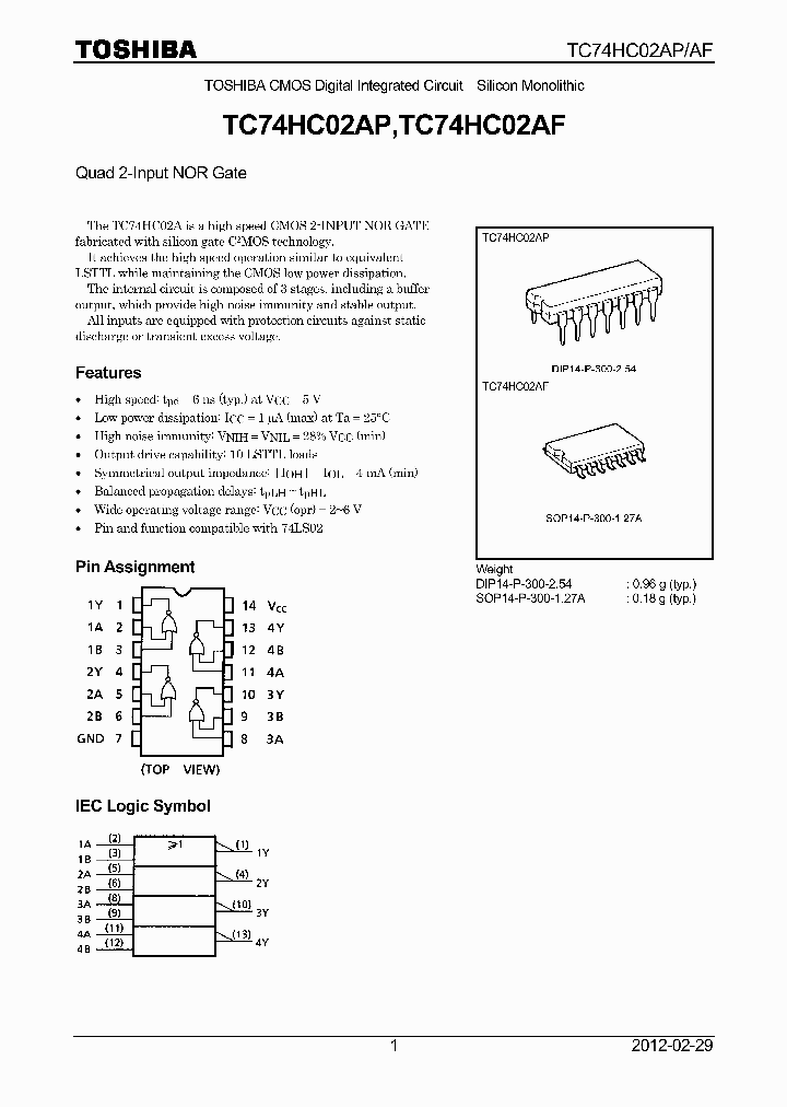 TC74HC02AF12_4690486.PDF Datasheet