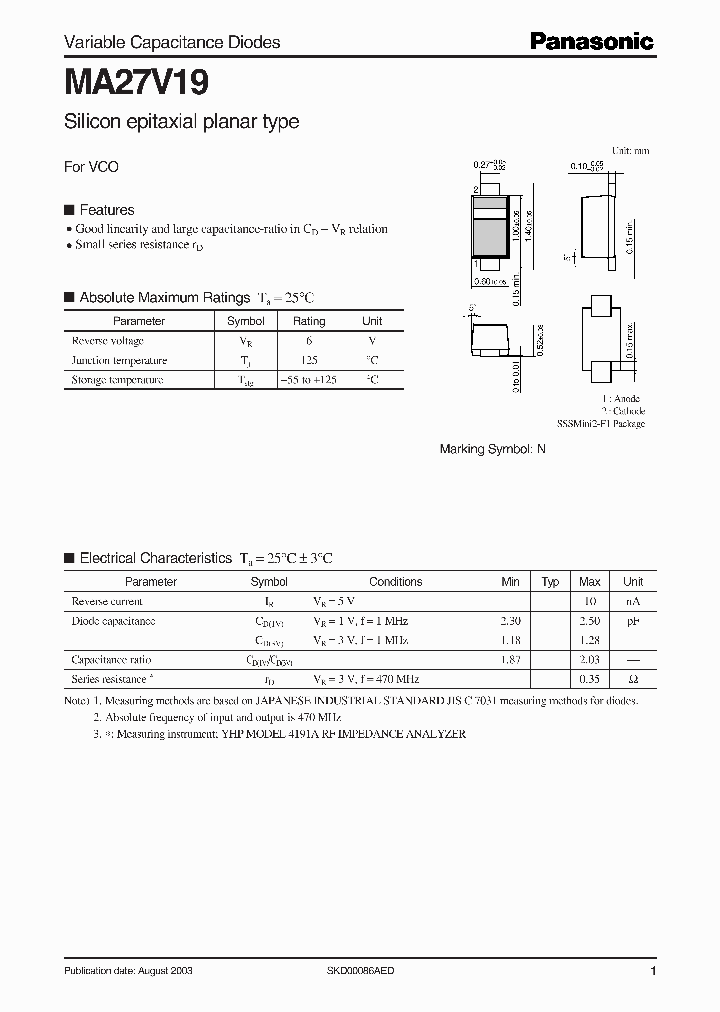 MA27V19_4719492.PDF Datasheet