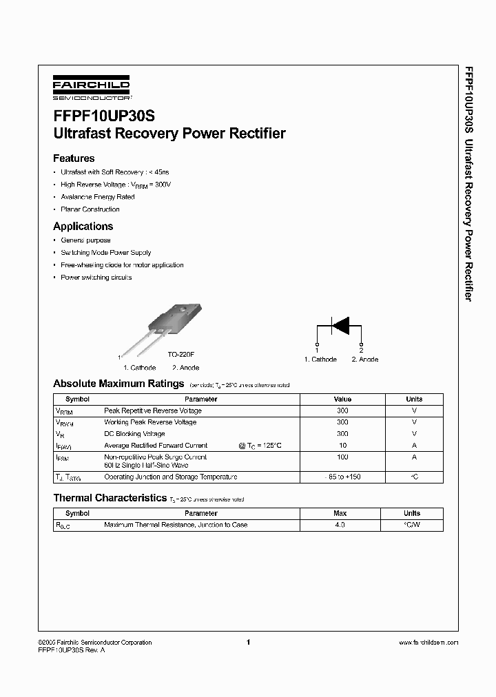 FFPF10UP30STU_4723501.PDF Datasheet
