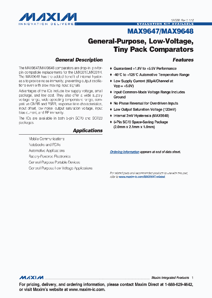 MAX964712_4728593.PDF Datasheet