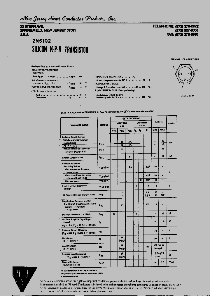 2N5102_4733265.PDF Datasheet