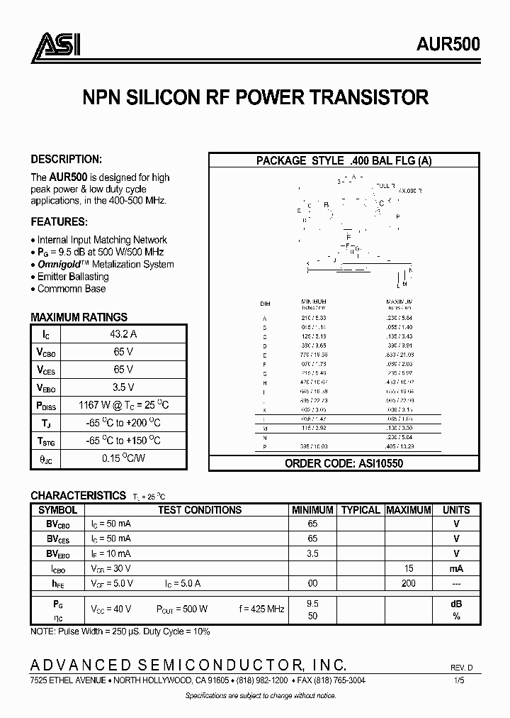 AUR50007_4747288.PDF Datasheet