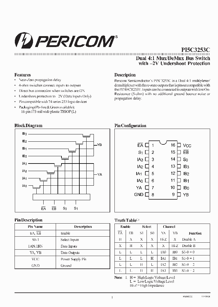 PI5C3253CLE_4750112.PDF Datasheet