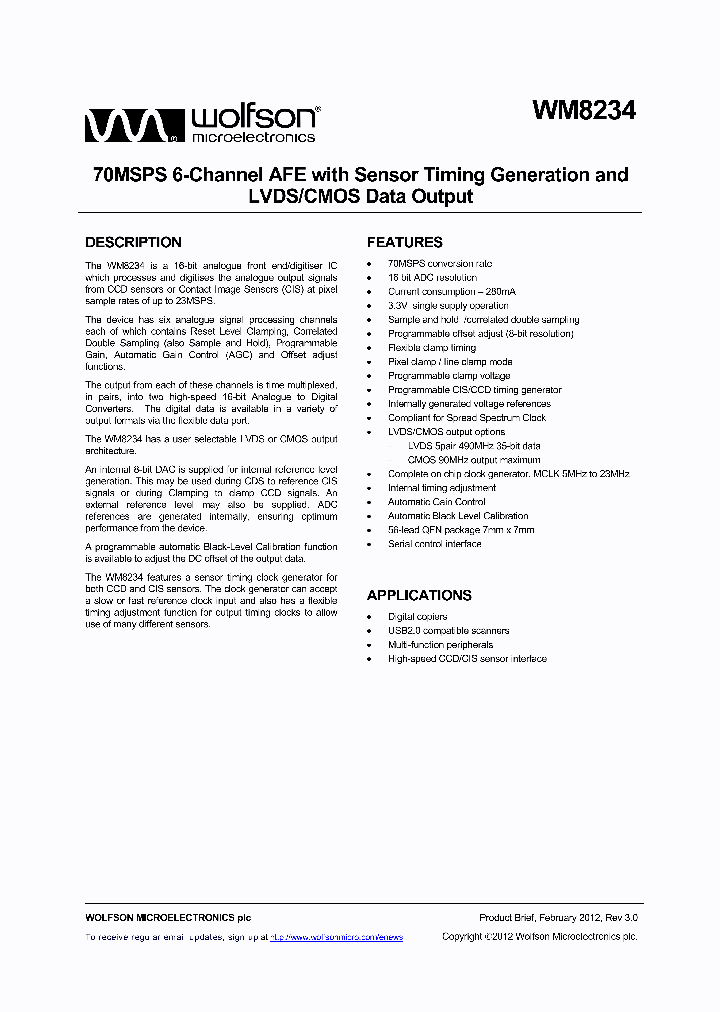 WM8234GEFLRV_4770480.PDF Datasheet