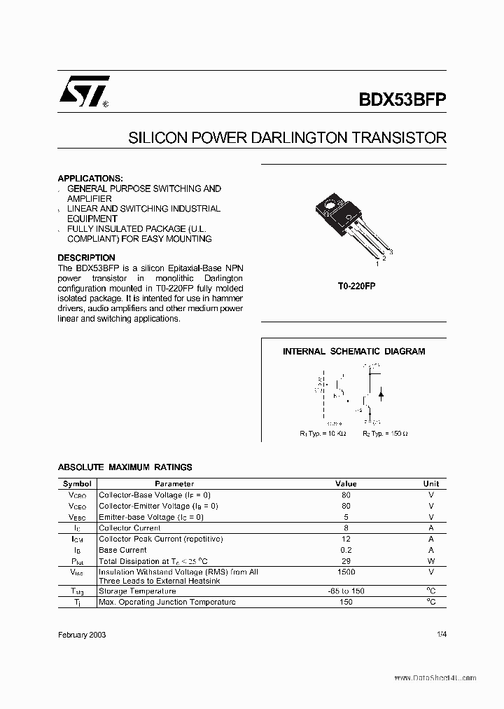 BDX53BFP_4790782.PDF Datasheet