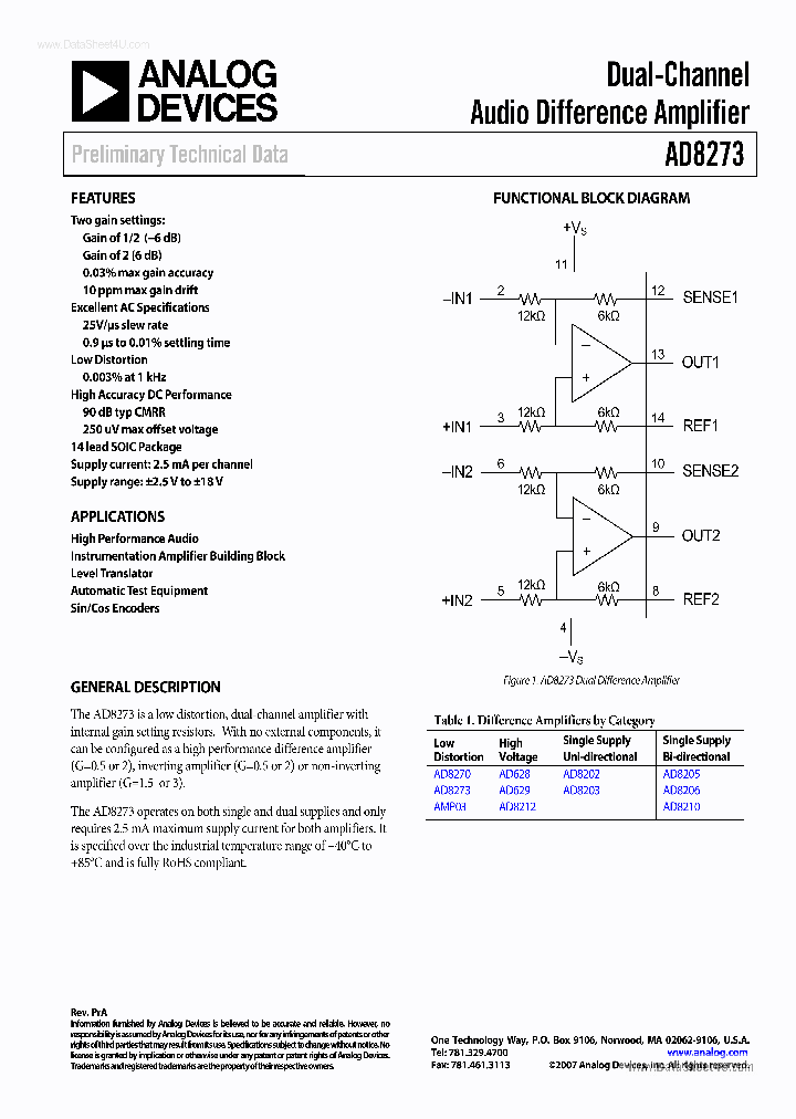 AD8273_4792080.PDF Datasheet