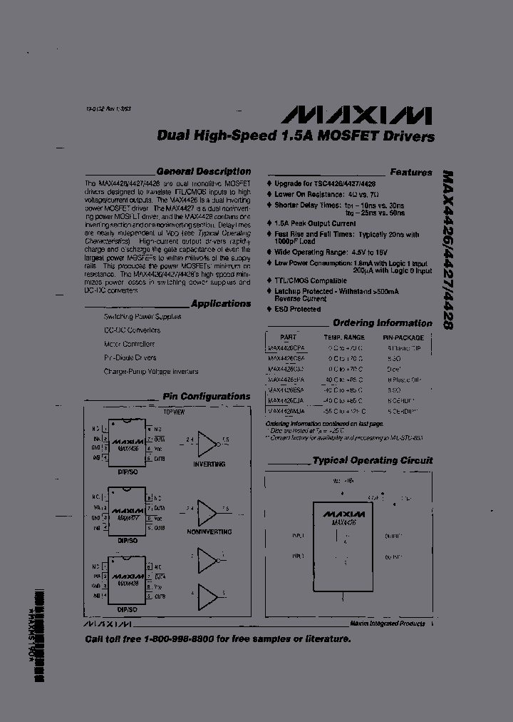 MAX4427MJA883B_4798205.PDF Datasheet